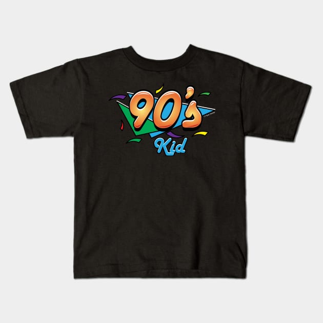 90's kid Kids T-Shirt by Illustratorator